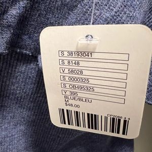 Blue off the shoulder free people shirt